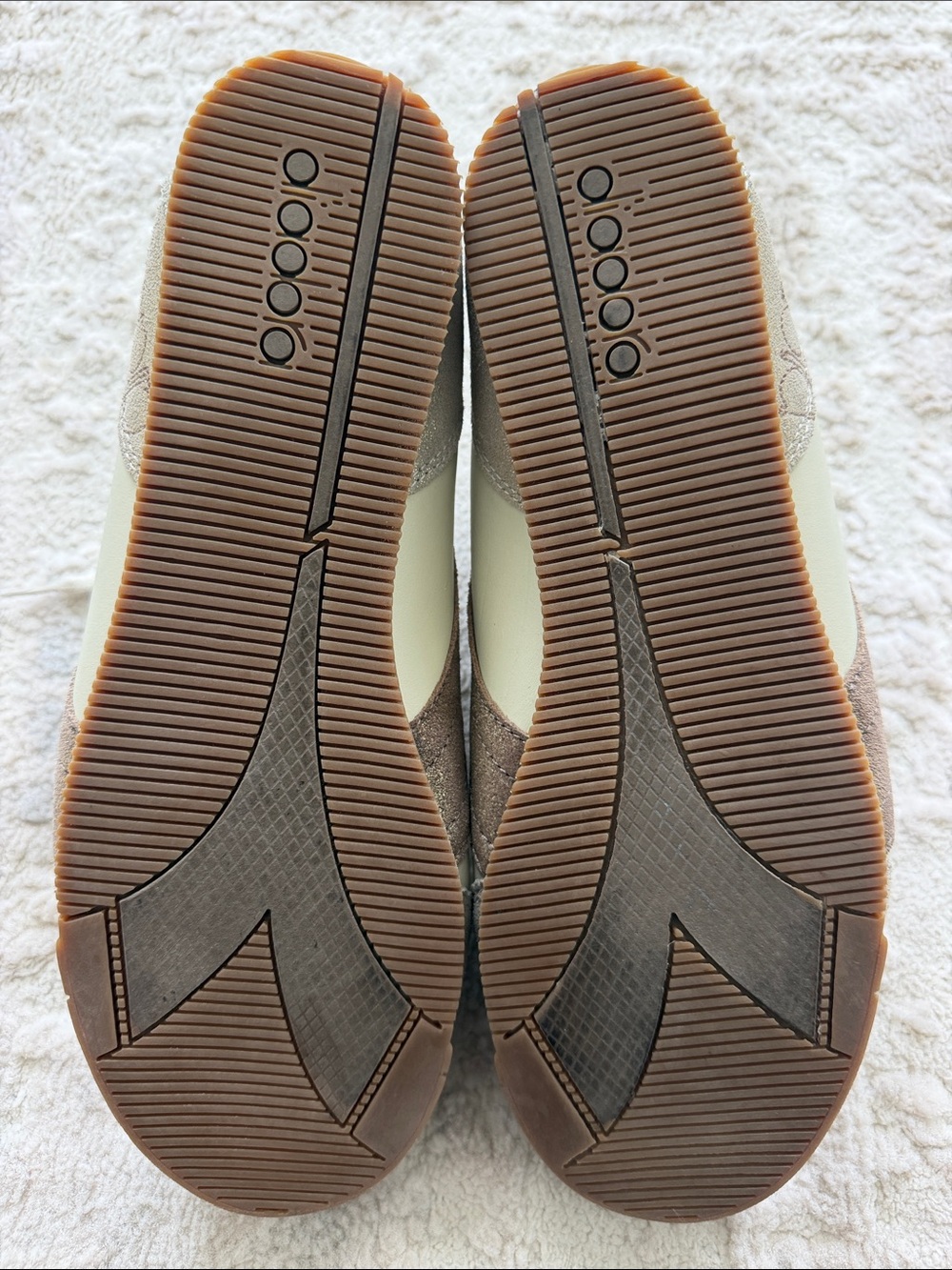 Diadora Cream and Light Brown High-Top Sneakers - Picture 6 of 7